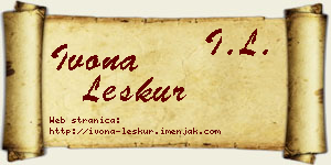 Ivona Leskur vizit kartica